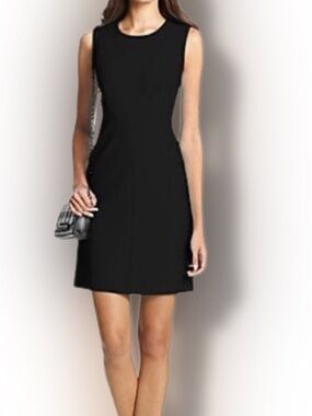 Diane von Furstenberg DVF Carrie Sheath Dress Black Size 10 EUC LBD